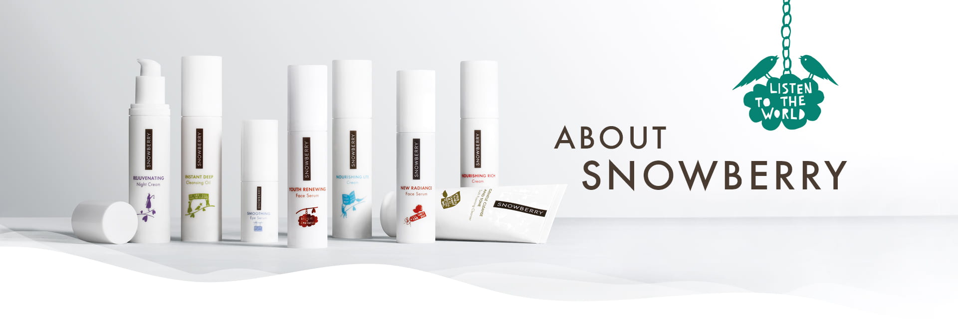A Showcase of Snowberry's skincare product